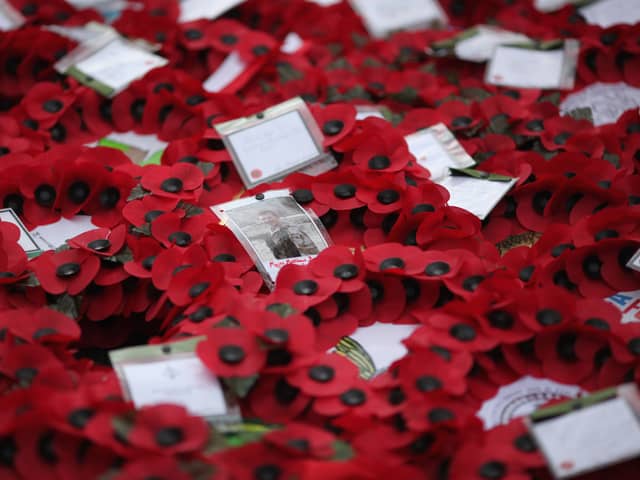 Wreaths lay at the foot of the Cenotaph after the Remembrance Day (getty images)
