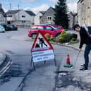 Ben Thornbury demonstrating 'crazy pothole golf' in Malmesbury