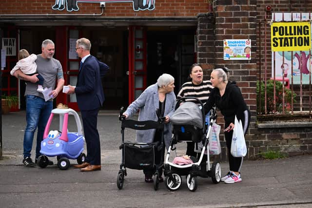 children are allowed inside the polling station