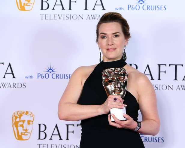 Kate Winslet with her BAFTA award