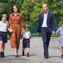 The Prince and Princess of Wales with their three children