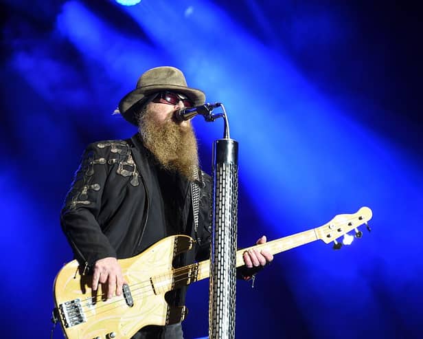 Dusty Hill, bassist of American rock-blues band ZZ Top, has died at the age of 72, his band members have announced (Photo: SEBASTIEN BOZON/AFP via Getty Images)