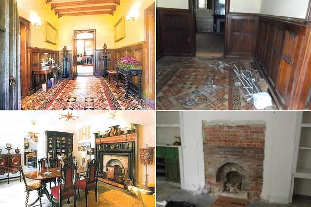 Photographs from the surveyor's report were in stark contrast to those featured in the estate agents brochure.