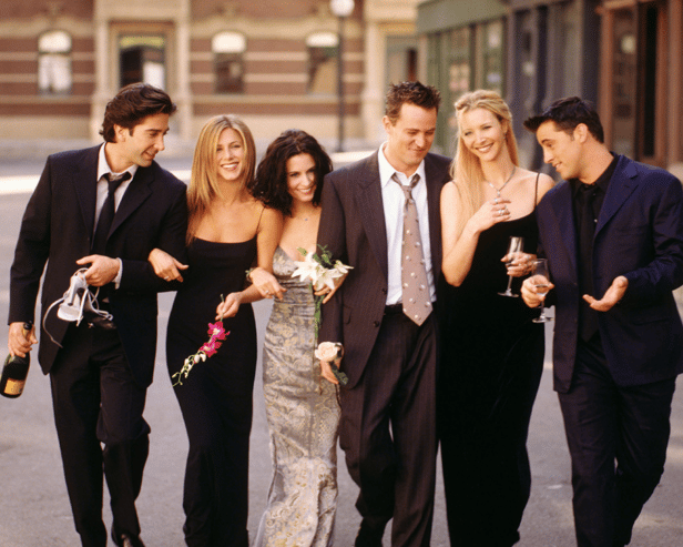 The main cast of Friends - David Schwimmer, Jennifer Aniston, Courtney Cox, Lisa Kudrow and Matt LeBlanc - have issued a joint statement after the death of their former co-star Mathew Perry. (Credit: Getty Images)