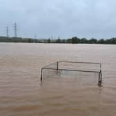 Flooding near Exeter in 2023.