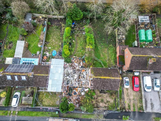 The scene of a gas explosion, nearly one year on in Hemmingway in Evesham, Worcestershire Picture: Emma Trimble / SWNS