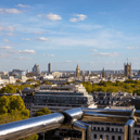 Incredible view of London from the penthouse at the Cavendish Hotel.

