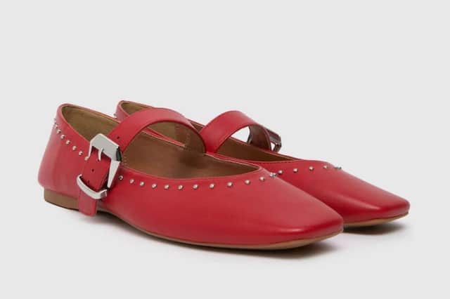 Next Schuh Red Lucy Studded Ballerinas are reduced to £30