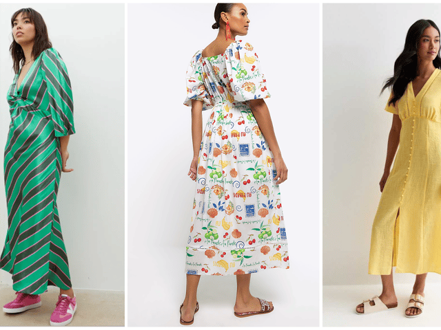 Trending midi dresses on the high street