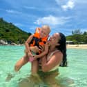 Alicia Tunnicliffe, 23, and daughter, Milani, five, on their travels in Asia.