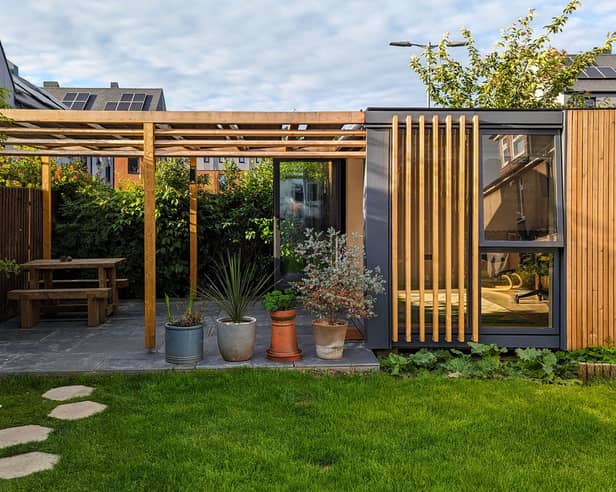 Meet the man who is vying for the Shed of the Year title after turning his old strawberry patch into a summer work cabin using recycled materials. 