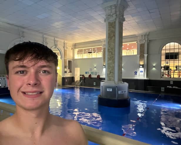 George Redfern at a spa in London.