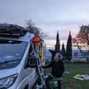 Bex Elliott and son Ronnie on their travels with their campervan.