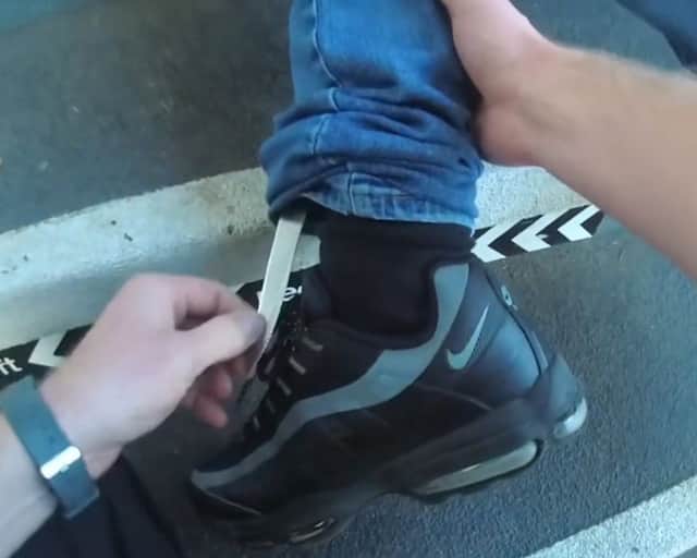 Police find knife hidden in man’s sock