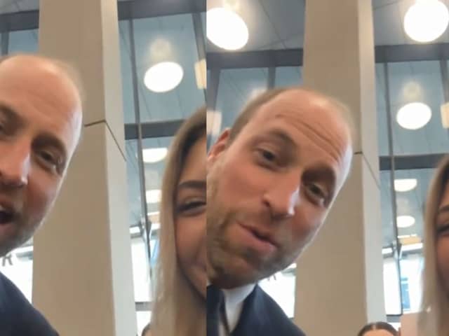 Prince William gives Ulster student ideal excuse for being late.