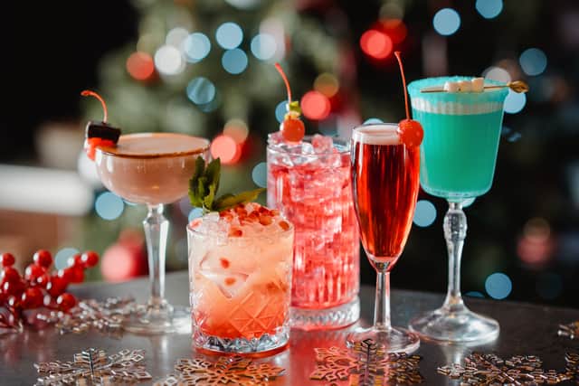 Even the cocktail menu has been sprinkled with festive cheer
