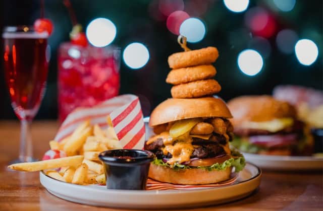 The Christmas burger from TGI Fridays