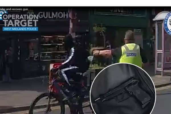 Cop tackles masked e-bike rider and finds loaded gun