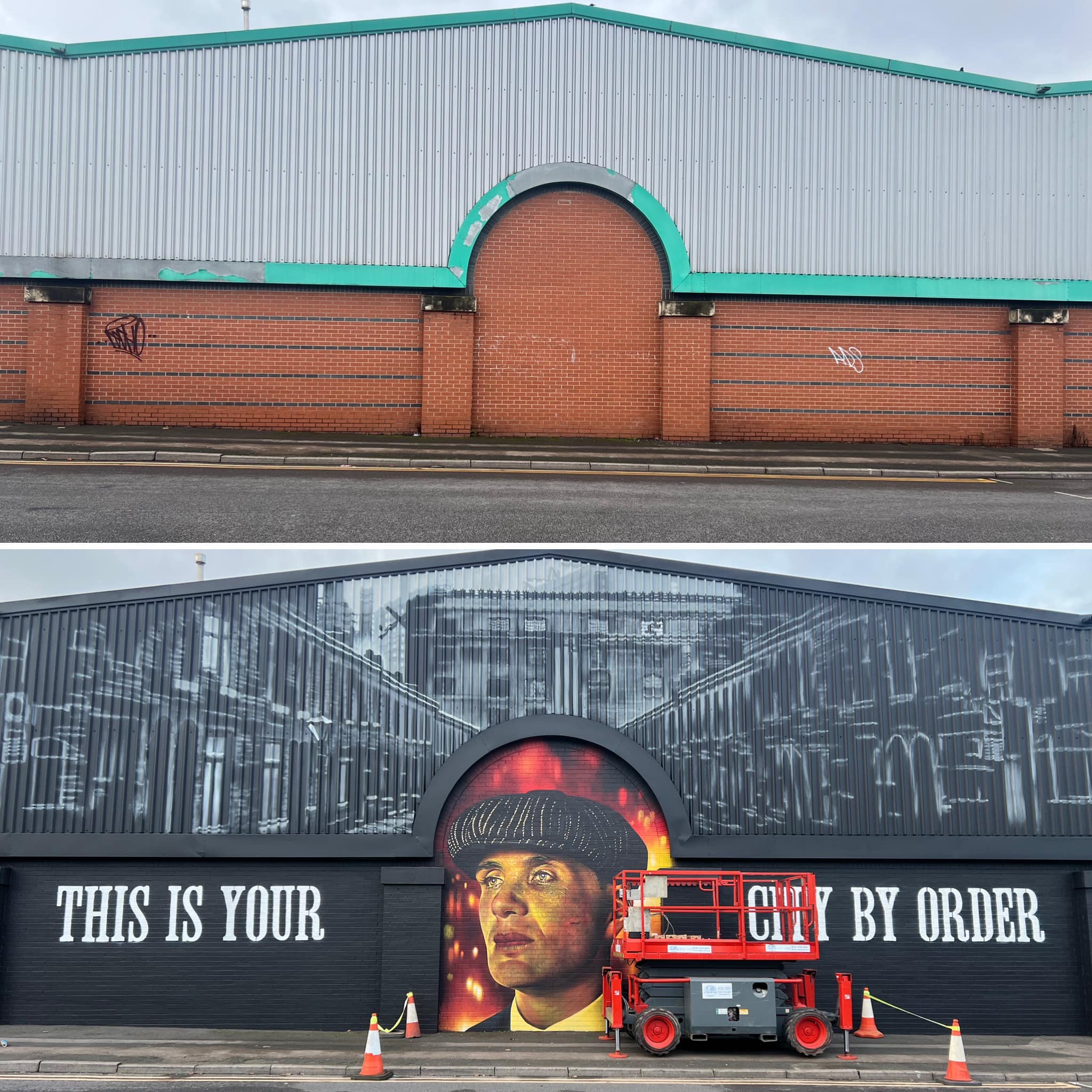 Massive Peaky Blinders mural appears at Steven Knight's Studios
