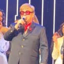 Elton John speaks at a gala performance of The Devil Wears Prada musical.