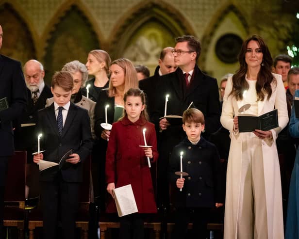 Catherine, Princess of Wales is set to be joined by her husband Prince William for her fourth ‘Together At Christmas’ Carol concert, which is taking place from Westminster Abbey. Here she is with her family at the same event last year. Photo: Aaron Chown-WPA Pool/Getty Images
