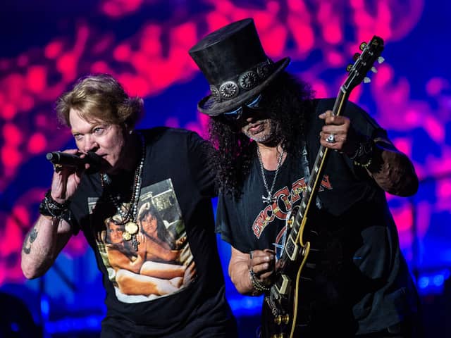 As Guns N' Roses prepare for their two dates in the United Kingdom, what led to the falling out between Axl Rose and Slash that lasted two decades? 