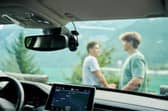 The Piqo hides neatly behind a rear view mirror, thanks to its compact size