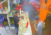 Snack explodes and customer suffers burns in Curitiba, Brazil, Friday, Dec. 13, 2024. The cause of the snack explosion remains unknown. (NF/newsX)