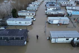 View of the flooding at Proctor's Pleasure Park near Barrow upon Soar, Leicestershire.