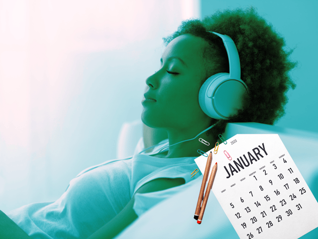 Studies have shown that contrary to your gym buddy's comments, not everyone is raring to go in January each year - and our listening tastes tend to demonstrate that.
