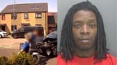 Driver deliberately smashes into scooter rider.