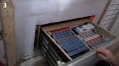 Criminals had built a secret room behind a fake radiator which hid a deep drawer full of illegal tobacco products. 