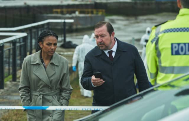 Left: DS Jenn Townsend played by Marsha Thomason. Right: DI Anthony 'Tony' Manning played by Daniel Ryan. 