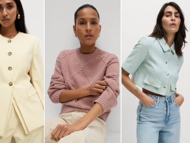 How to wear the Spring colours new in M&S this week including buttermilk, powder pink, and sky blue (M&S) 