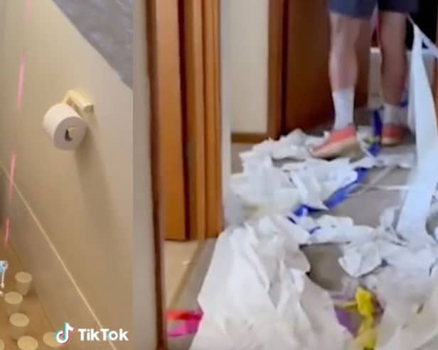Couple return from honeymoon to find home ‘wrecked’ by pranksters.