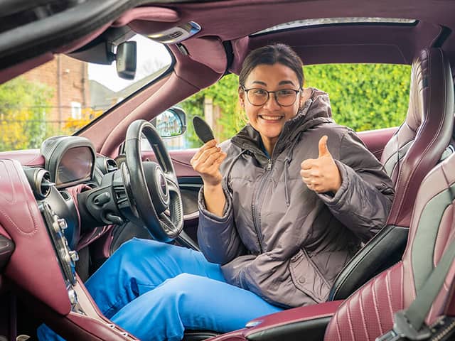 Maria had only been buying tickets since her friend won a car in February