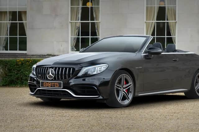 The AMG C63S has a thunderous V8 engine