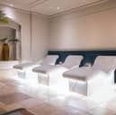 The heated loungers in the new relaxation area at Thorpe Park