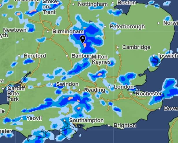 Met Office map shows when heavy rain is forecast to hit the UK.