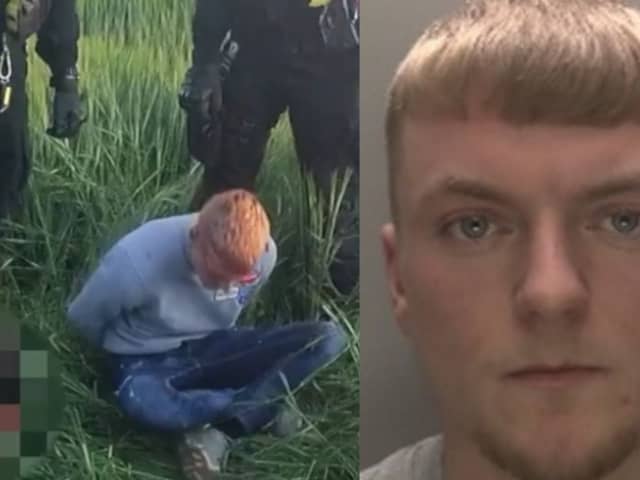 Connor Darwent,  a drugs courier for the ‘Abs line’, is arrested.