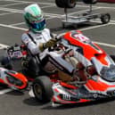 15-year-old Charlie Benson go-karting