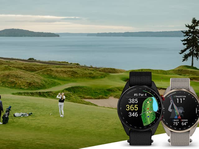 Garmin's new Approach S72 golf smartwatch comes in two sizes and features advanced swing analysis, detailed course mapping and green-reading technology.