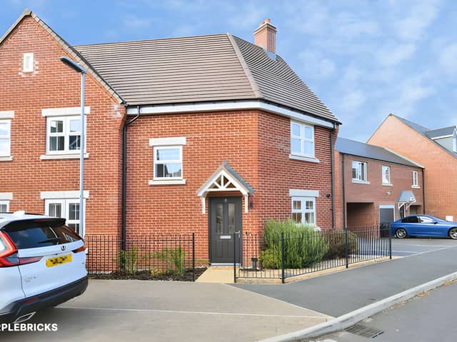 The semi-detached house on Maskin Drive offers three bedrooms