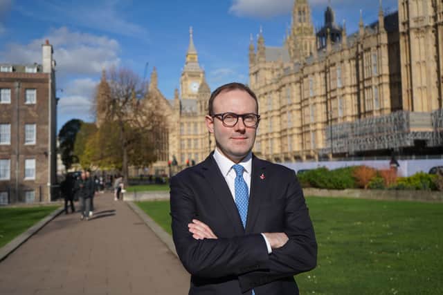 Blake Stephenson MP outside Parliament