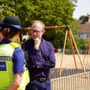Blake out with Bedfordshire Police during summer recess