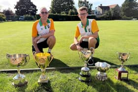 Stan and Bailey with a host of trophies