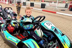 Charlie Marden taking the win