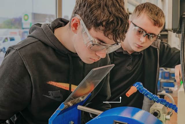 Students gain hands-on experience using engineering equipment as part of their practical training at The Bedford College Group. 