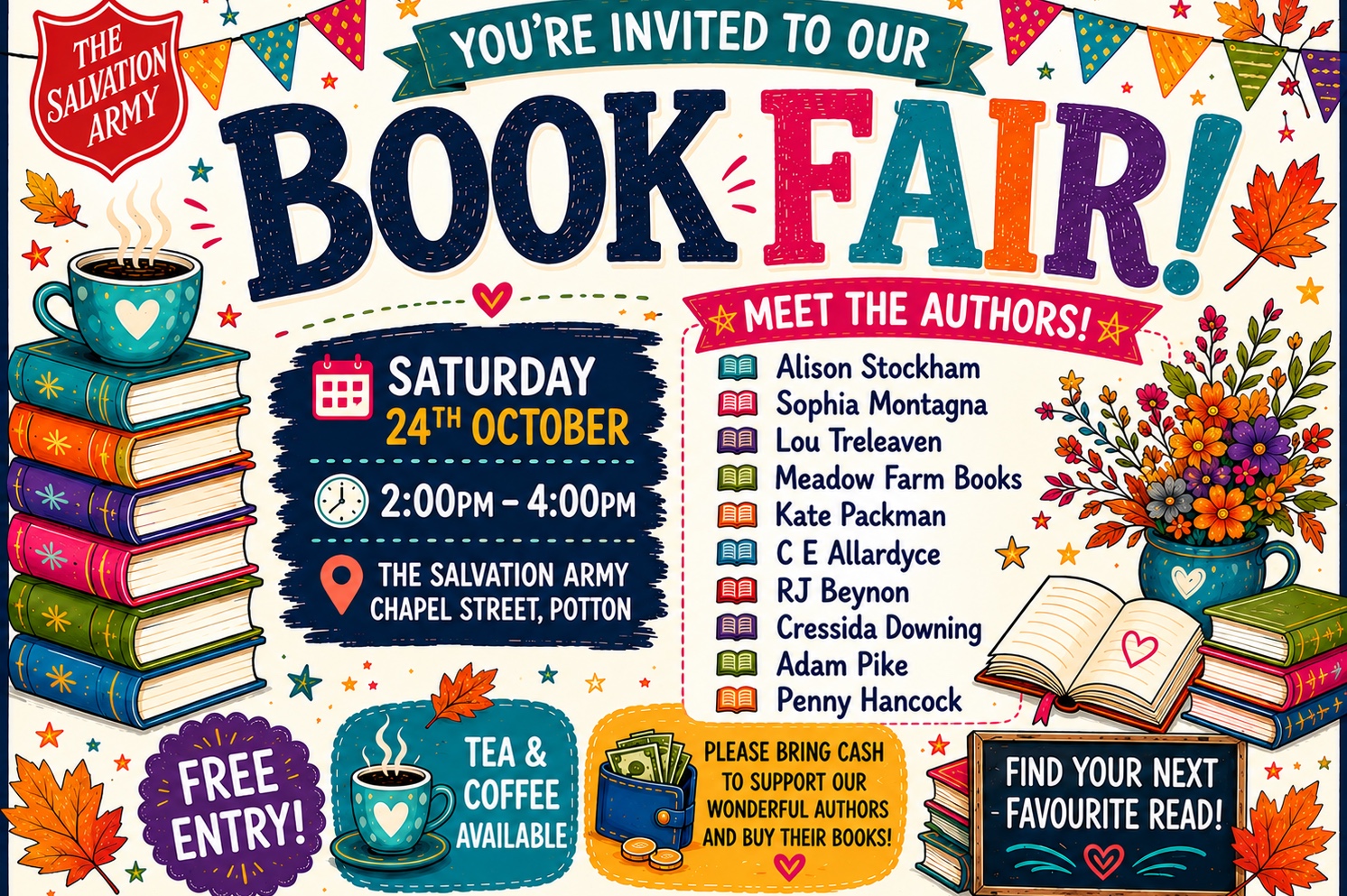 Book lovers invited to Potton event on Saturday