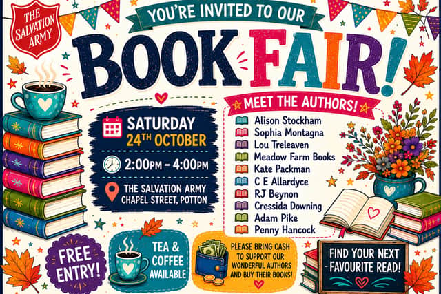 Book fair poster, with names of authors